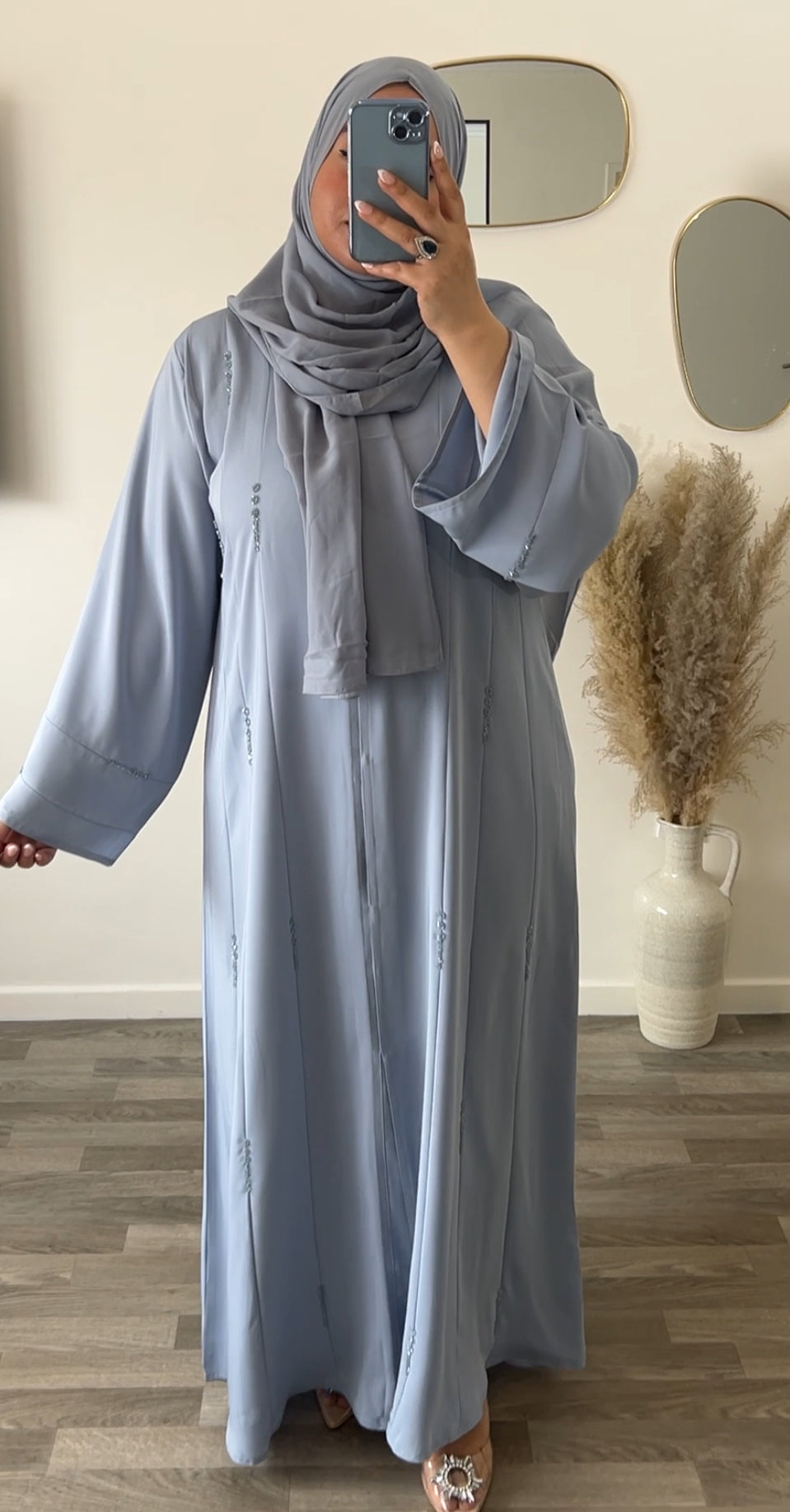 Abaya ALMASS Bleu ciel