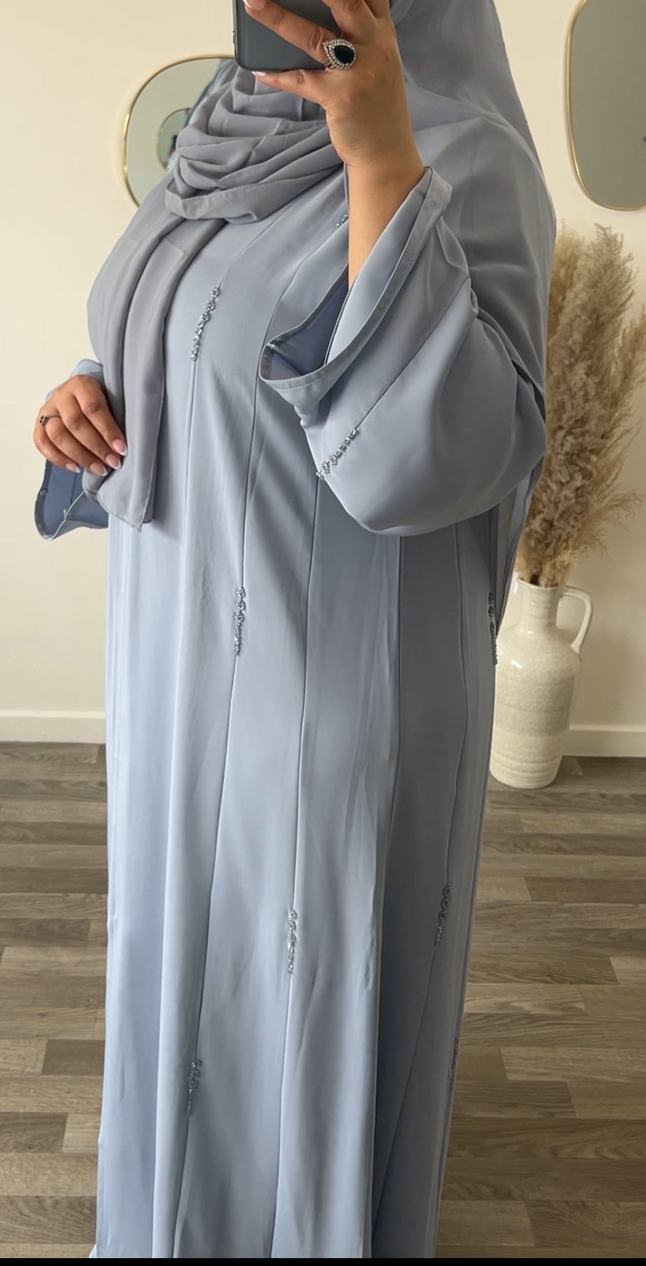 Abaya ALMASS Bleu ciel