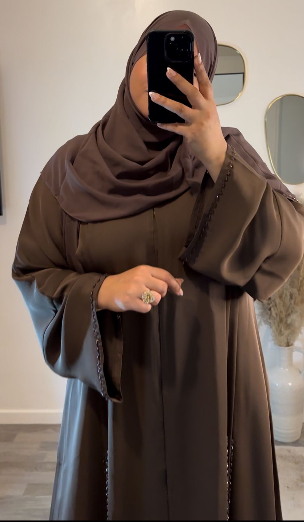 Abaya QAMAR Marron