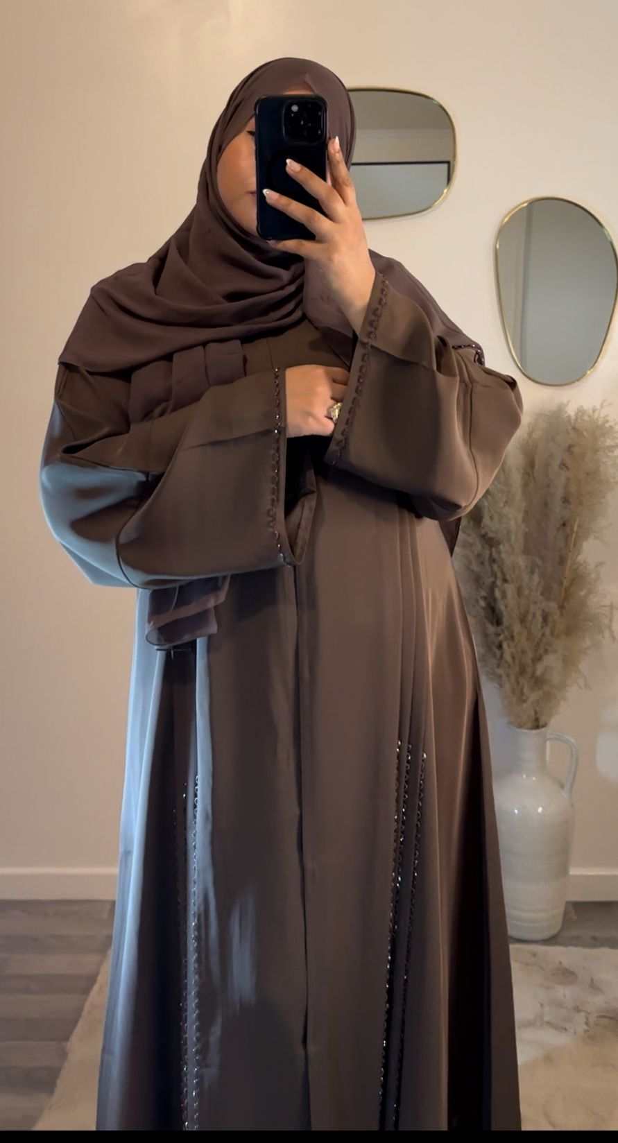 Abaya QAMAR Marron